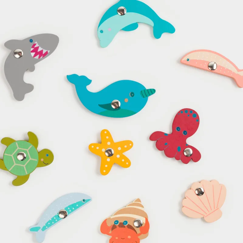 Набор игровой, 13 пр, дерево/магнит, Магнитная рыбалка, Game, image-4