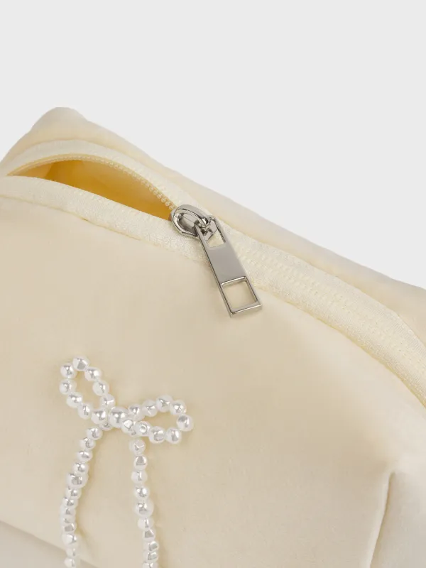 Косметичка, 15x10 см, Жемчужный бантик, Beauty bow, image-1