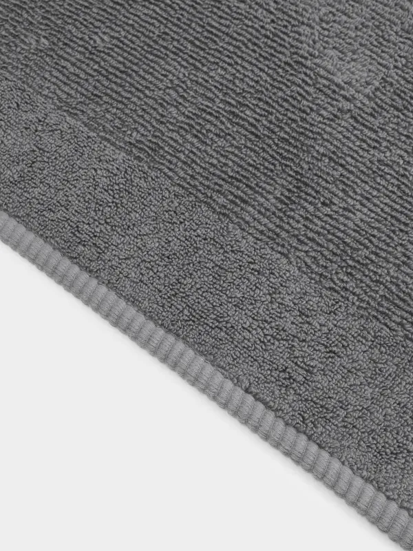 Полотенце, 70х140 см, хлопок, темно-серое, Terry cotton, image-4
