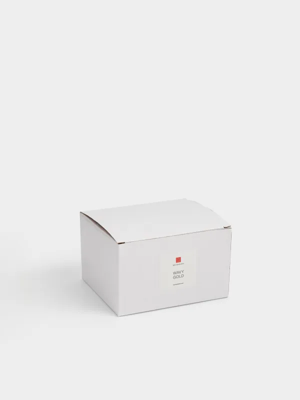 Пара чайная, 1 перс, 2 пр, 280 мл, фарфор P, молочная, Just bloom, Волнистый край, Wavy gold, image-5