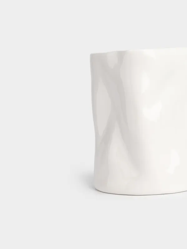 Подставка для кухонных принадлежностей, 16 см, керамика D, белая, Crush, image-2