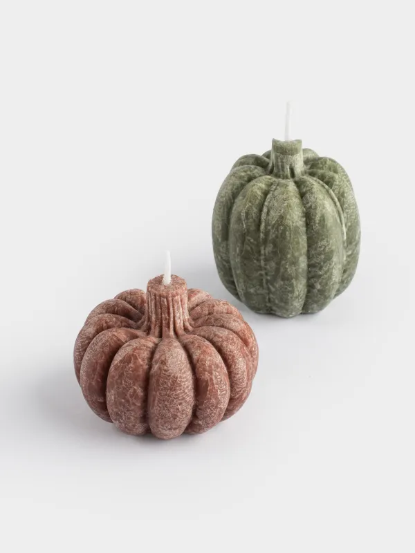 Свеча, 5/7 см, 2 шт, Тыква, Pumpkin shape, image-1