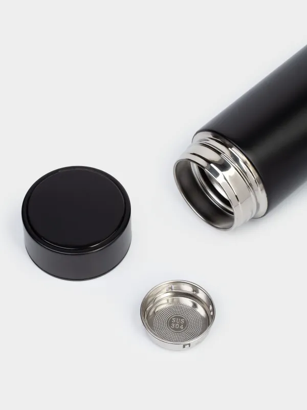 Термос, 500 мл, с термометром, сталь/пластик, черный, Celsius, image-3