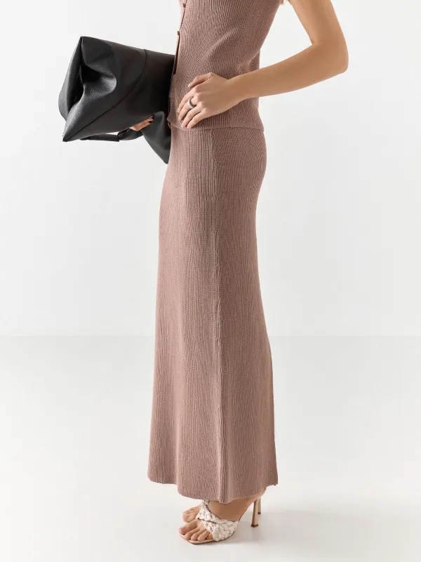 Юбка женская, макси, песочная, Catherine, image-3