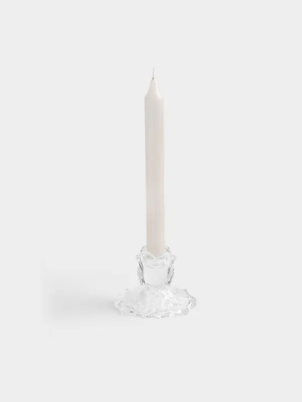 Подсвечник, 9x7 см, для тонкой свечи, стекло Р, Цветок, Fleur, image-4