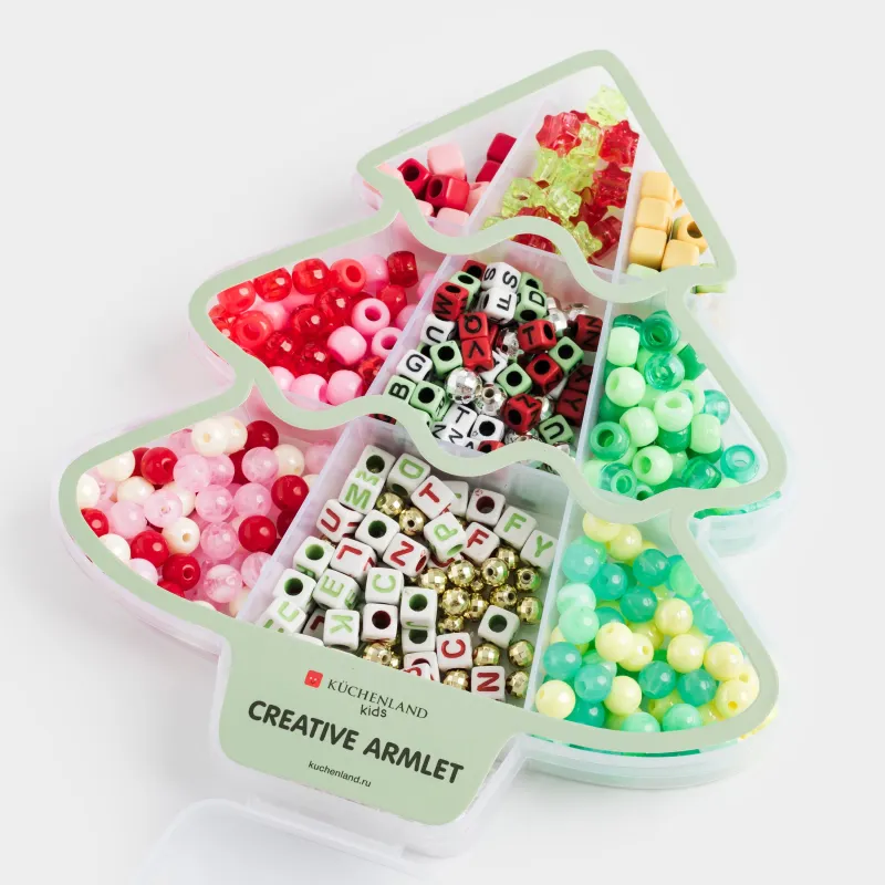 Набор для творчества, 18 см, создание украшений, пластик, Елка, Creative armlet, image-3