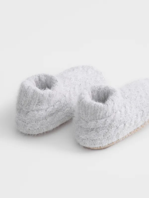 Тапочки-носки домашние, светло-серые, Hotty fuzz, image-2