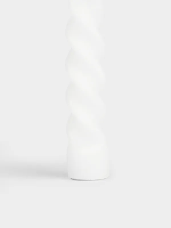 Свеча, 20 см, тонкая, молочная, Спираль, Spiral shape, image-2