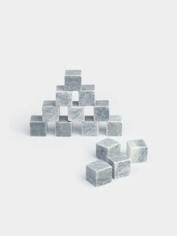 Набор кубиков для охлаждения напитков, 16 пр, с щипцами, стеатит/сталь, BAR, image-2