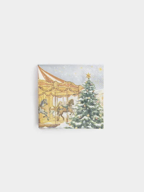 Салфетки бумажные, 21х21 см, 20 шт, Карусель, Carousel, image-0