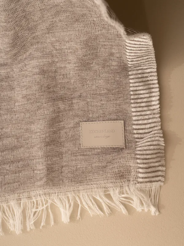 Плед, 130х170 см, с бахромой, шенилл, серый, Chenill, image-6