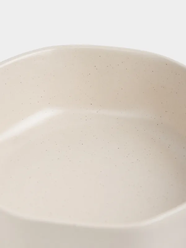 Салатник, 16х5 см, 550 мл, керамика K, молочный, Мятый эффект, Crumple creme, image-2