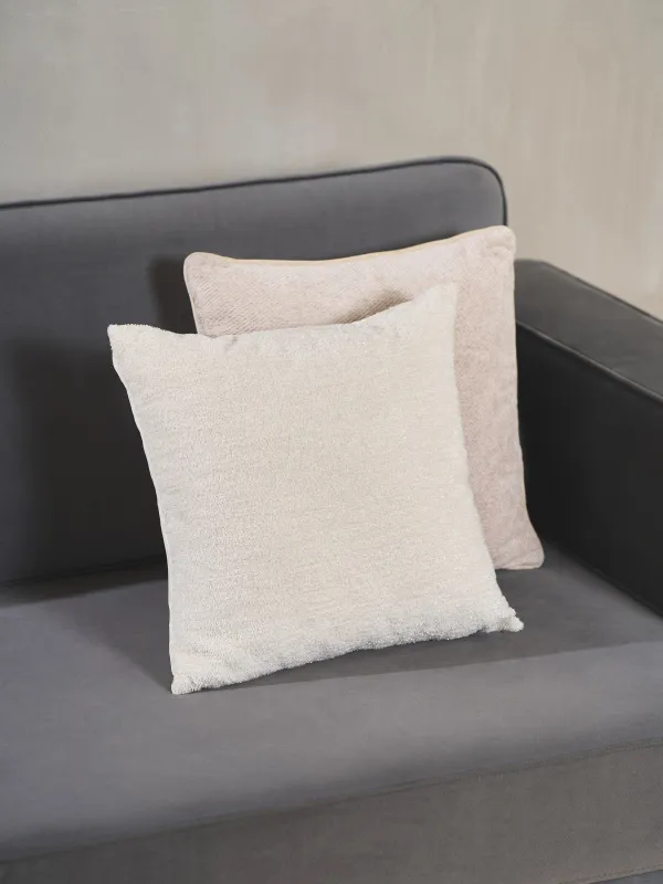 Подушка декоративная, 45х45 см, вельвет, молочная, Velvet, image-2