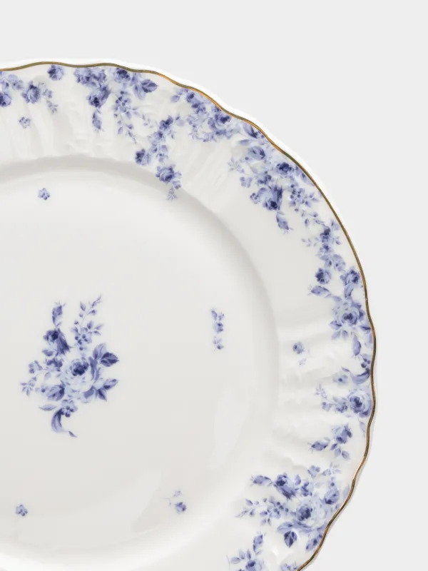 Тарелка закусочная, 20 см, фарфор F, белая, с золотистым кантом, Цветы гжель, Tradition Easter, image-1