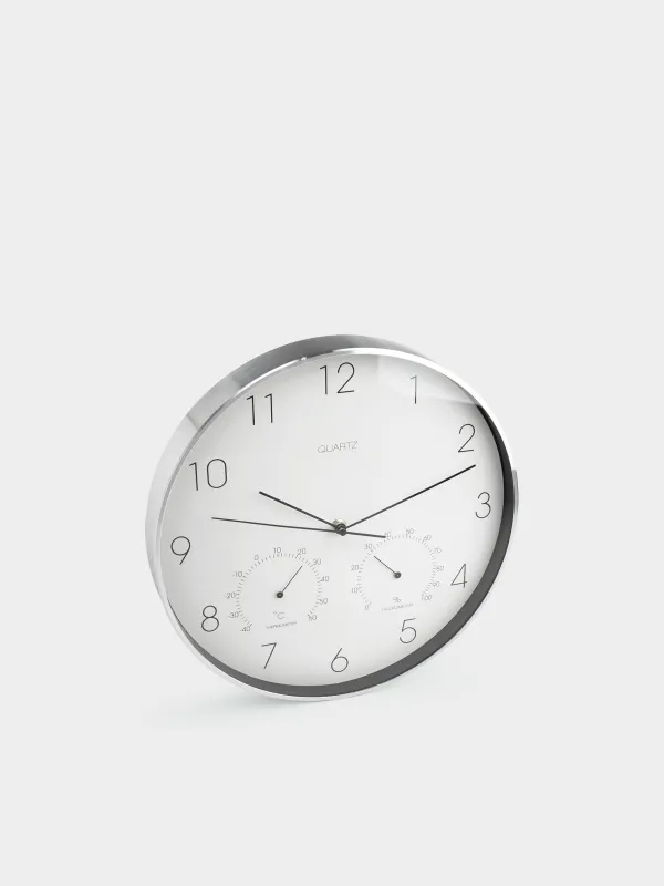 Часы настенные, 31 см, с термометром и гигрометром, Dial, image-1