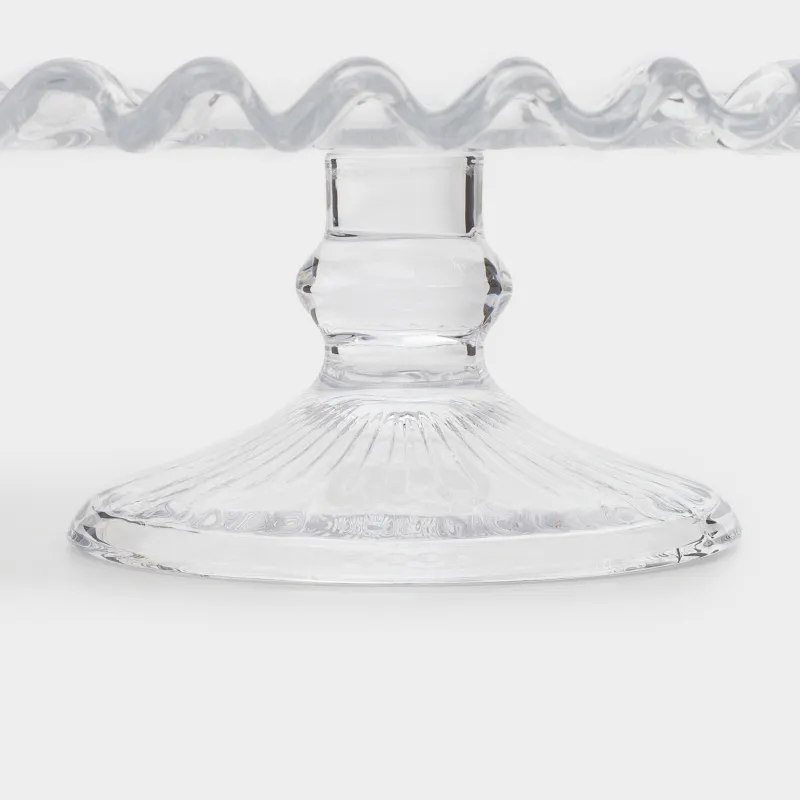 Блюдо на ножке, 24х7 см, круглое, стекло, Selene, image-2