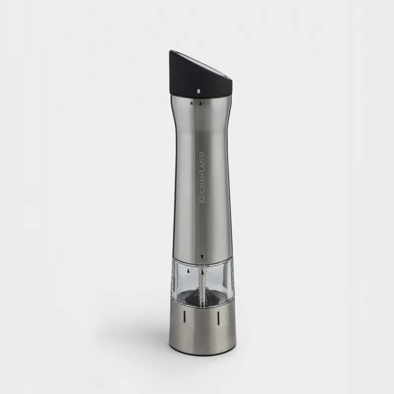 Мельница для специй, 24 см, электрическая, сталь/пластик, LED B, скошенная, Classic