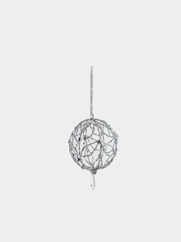Игрушка елочная, 10 см, Шар с жемчугом, Ball pattern, image-0