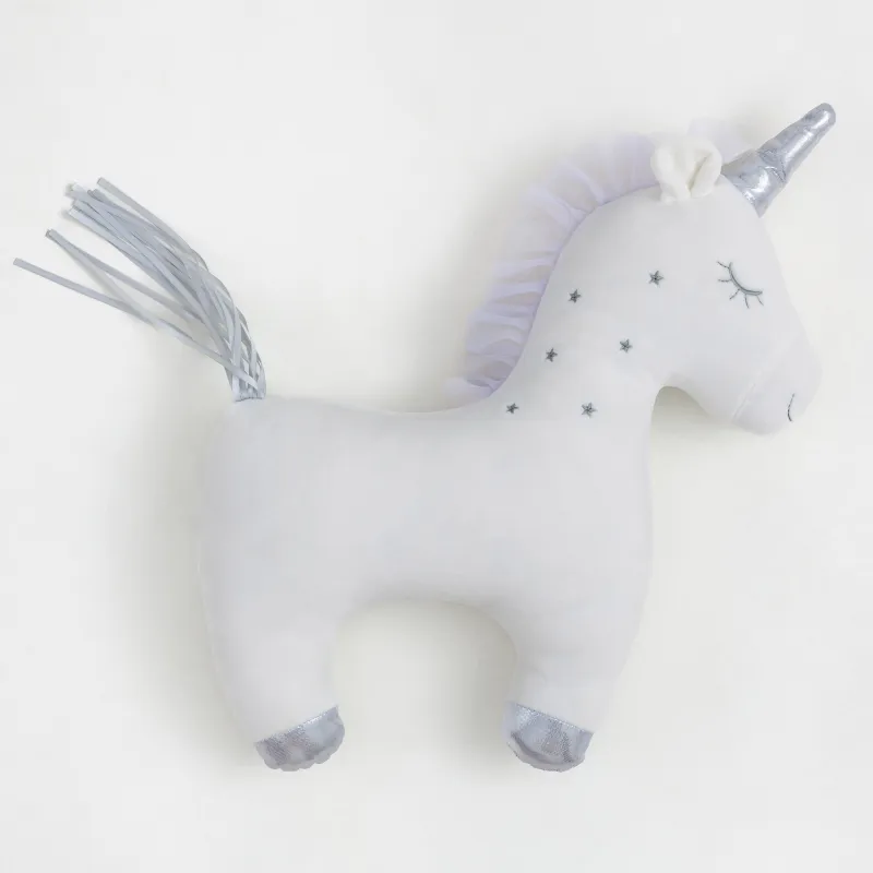 Подушка декоративная, 40х48 см, полиэстер, белая, Единорог, Unicorn, image-1