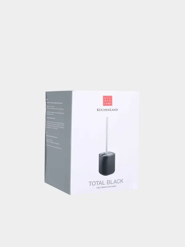 Ерш туалетный, с автоматической подставкой, Total black, image-4
