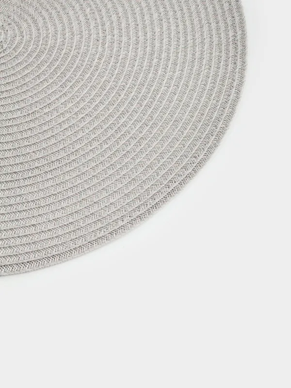 Салфетка под приборы, 38 см, полипропилен/ПЭТ, круглая, бежевая, Basic, image-2