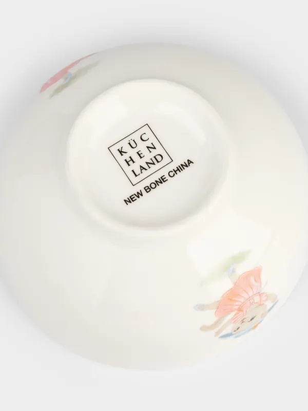 Тарелка суповая, 12х6 см, Кошка в шляпе, Ideas life, image-4