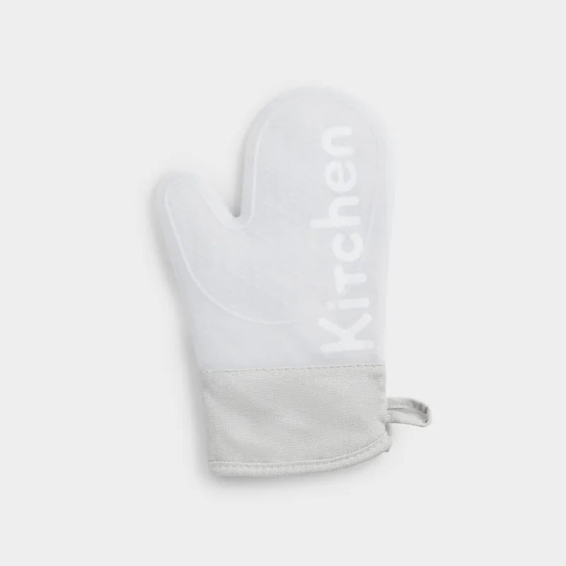 Прихватка-варежка, 21х30 см, хлопок/полиэстер, бежевая, Lettering