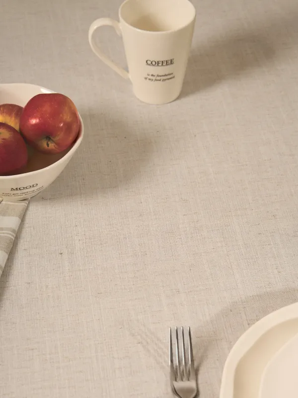Скатерть, 160х160 см, полиэстер/лен, бежевый меланж, Винтаж, Melange outline, image-10