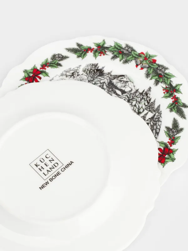 Тарелка десертная, 20 см, 2 шт, фарфор N, белая, Дом в лесу, Forest house, image-5