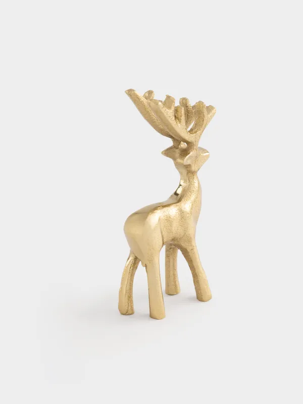 Статуэтка, 12 см, металл, золотистая, Олень, Arctic deer, image-2