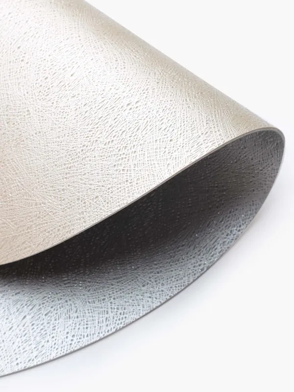 Салфетка под приборы, 31x43 см, двусторонняя, ПВХ, фигурная, серебристая/золотистая, Rock, image-5