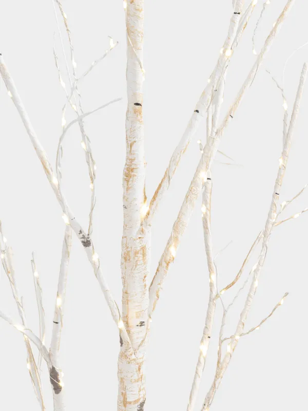 Дерево декоративное, 2,2 м, с подсветкой, пластик, Береза, Festive mood, image-2