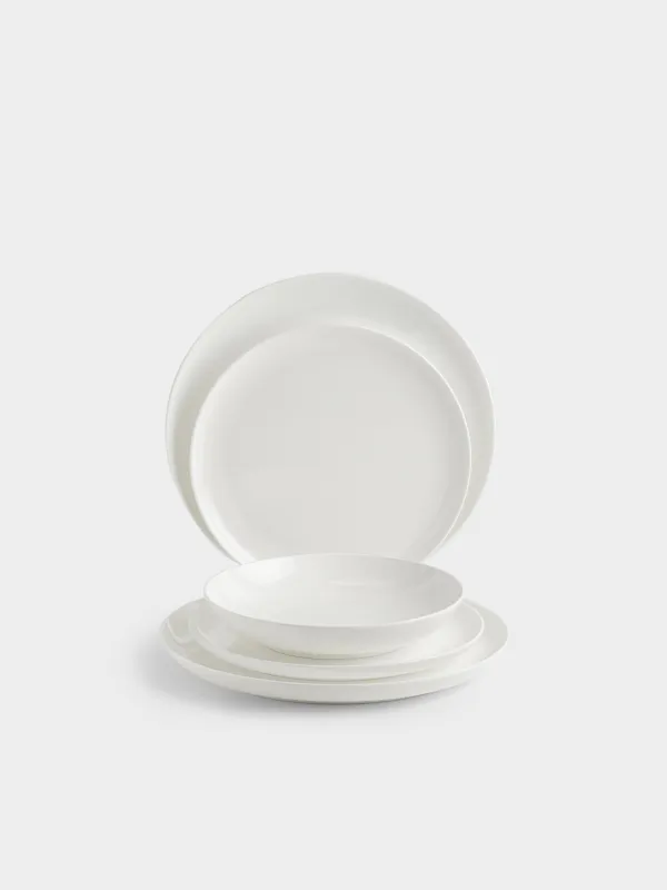 Сервиз обеденный, 6 перс, 18 пр, фарфор F, белый, Welmi, image-1