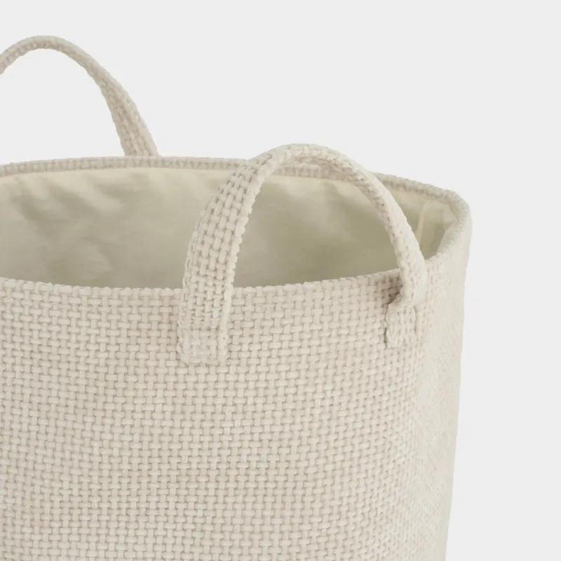 Сумка для хранения белья, 55x36 см, с ручками, полиэстер, круглая, молочная, Laundry, image-2