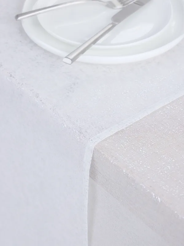 Дорожка настольная, 40х160 см, полиэстер, белая, Серебристые брызги, Heaven silver, image-4