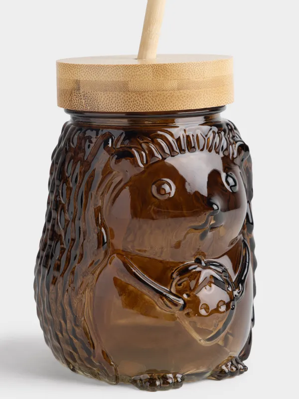 Банка для напитков, 550 мл, Ежик, Forest animals, image-1