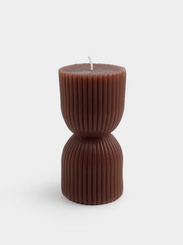 Свеча, 6х12 см, Ribbed candle, image-0