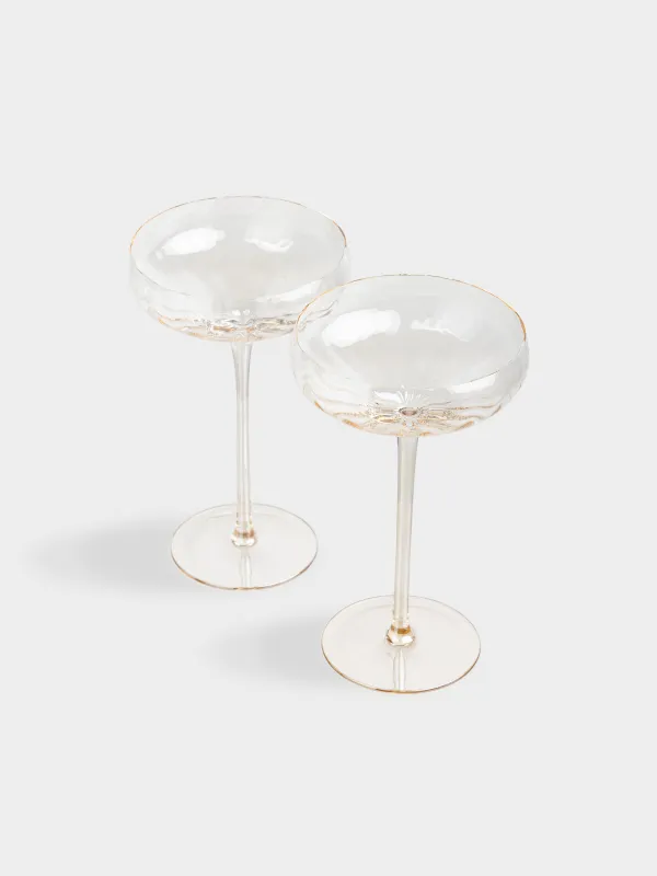 Бокал-креманка для шампанского, 220 мл, 2 шт, стекло, бежевый, Filo R color, image-1