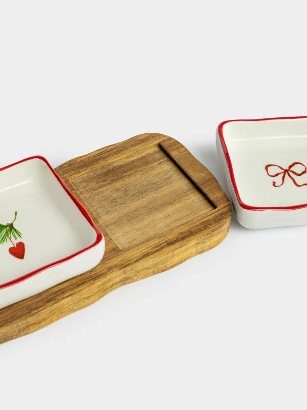 Набор для закусок, 3 предмета, на подставке, Банты, Festive table, image-3