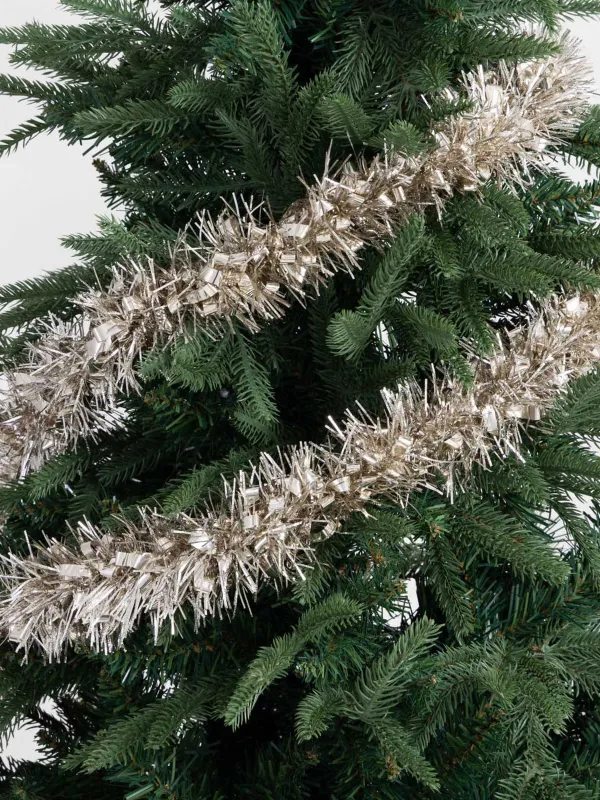 Гирлянда декоративная, 2 м, мишура, шампань, M, Tinsel christmas, image-0