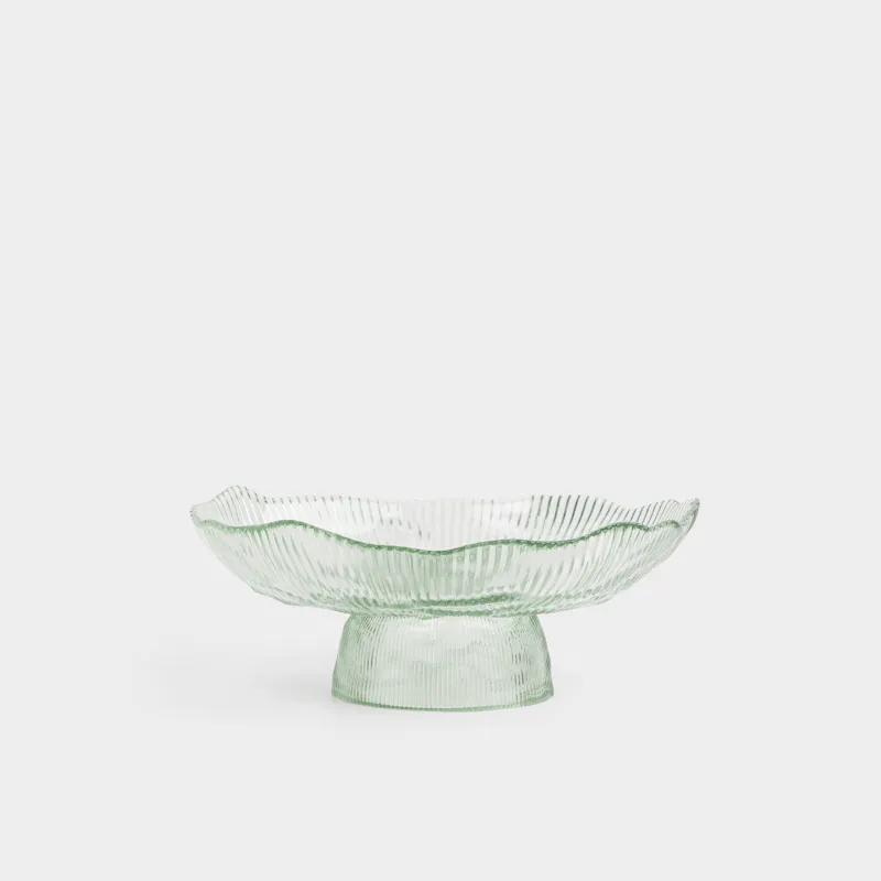 Блюдо на ножке, 23х9 см, стекло Р, зеленое, Argos color