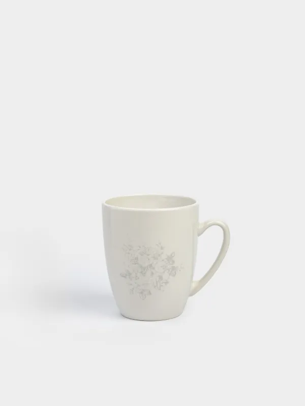 Кружка, 360 мл, 2 шт, Серые цветы, Gentle flowers, image-1