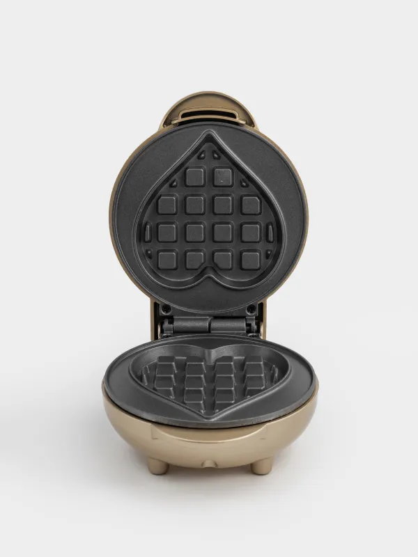 Вафельница, электрическая, 550 Вт, бакелит/металл, золотистая, Сердце, Vintage kitchen, image-3