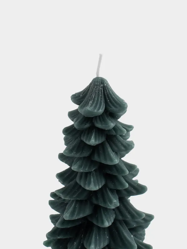 Свеча, 15 см, зеленая, Елка, Fir candle, image-1