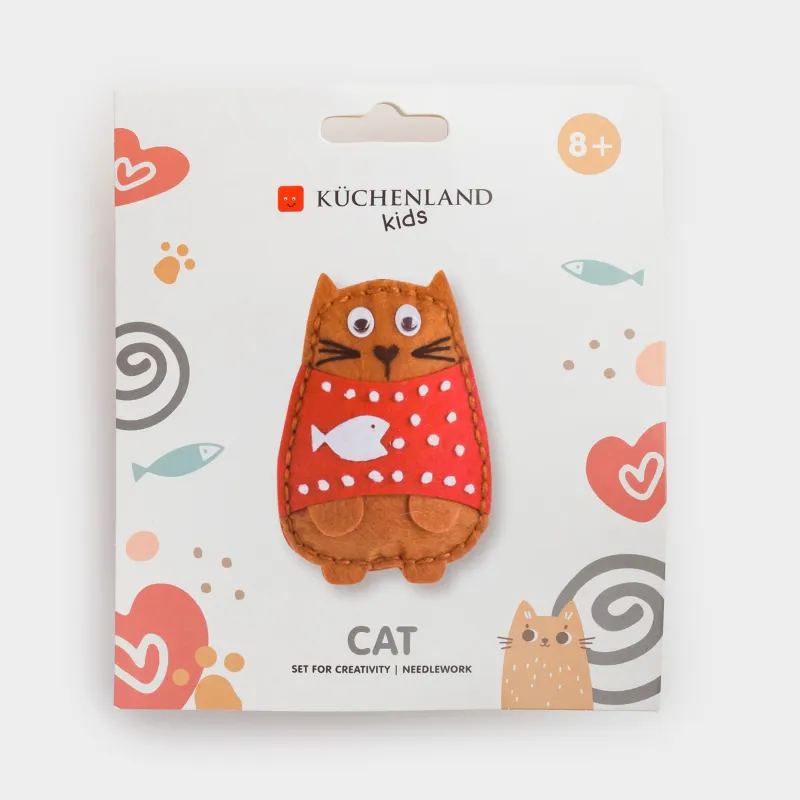 Набор для творчества, 13х15 см, рукоделие, фетр, подвеска, Кот, Creativity
