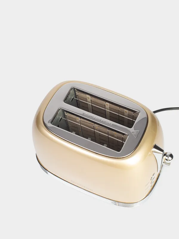 Тостер электрический, 685-815 Вт, 6 режимов, металл/пластик, золотистый, Vintage kitchen, image-3
