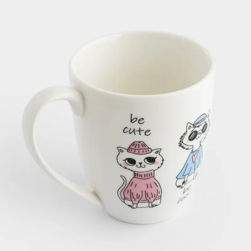 Кружка, 320 мл, фарфор N, белая, Нарядные кошки, Cat, image-1