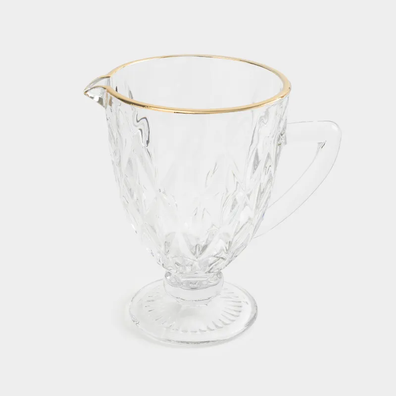 Набор для напитков, 4 перс, 5 пр, на подставке, стекло Р/металл, золотистый, Rhomb gold, image-4