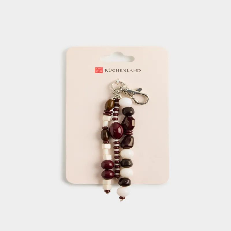 Брелок, 16 см, акрил/металл, коричнево-молочный, Mineral, image-2