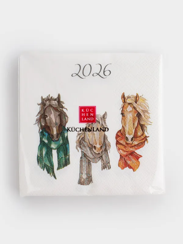 Салфетки бумажные, 21х21 см, 20 шт, Horse trio, image-4